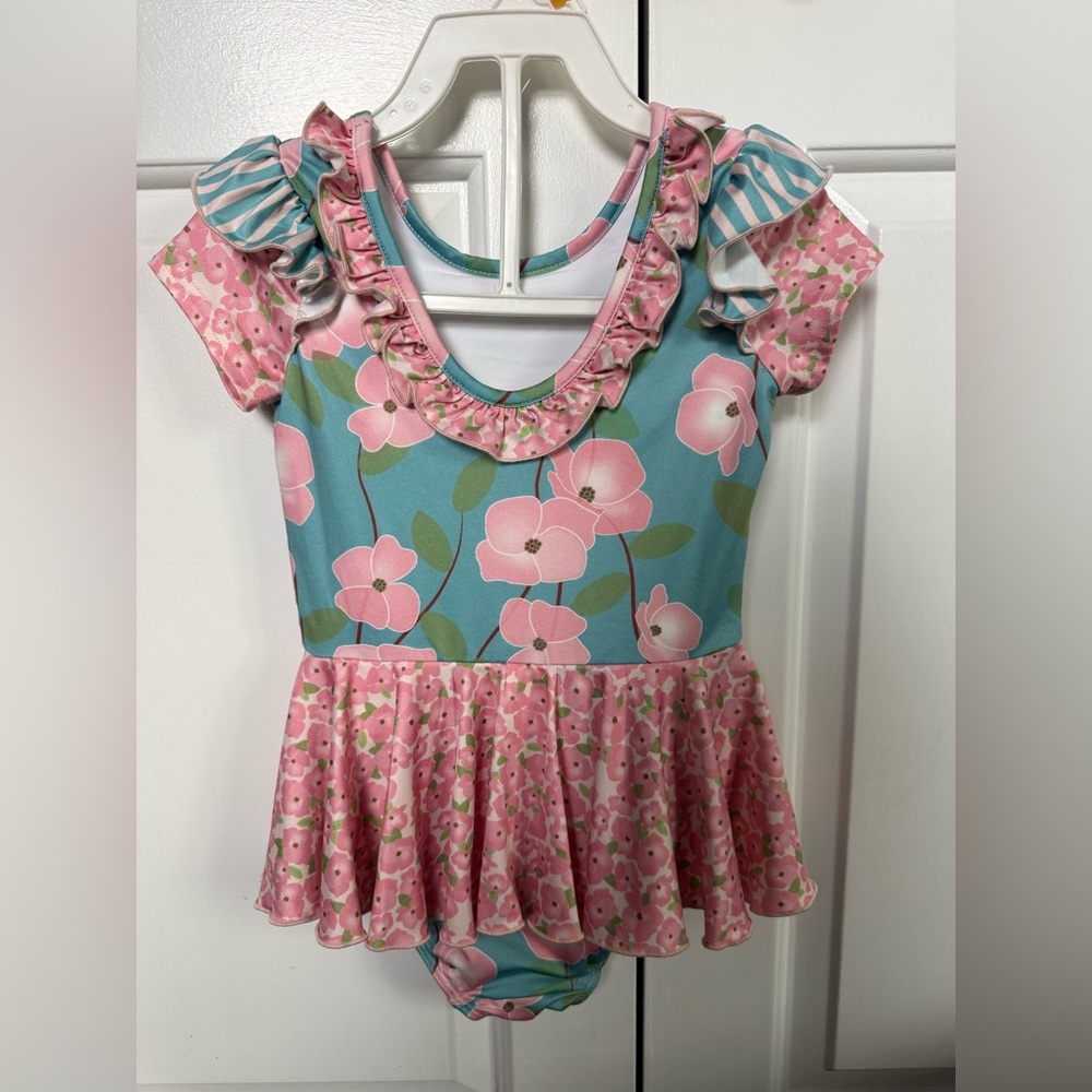 Leo Luvs Floral Leotard Dress - Picture 5 of 7